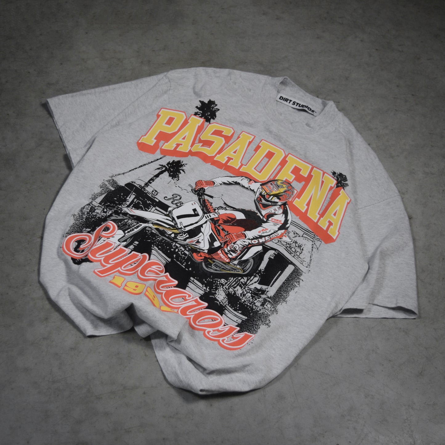 Dirt Studios® 1990 Pasadena Supercross T-Shirt - Vintage Ash