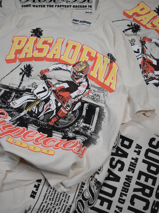 Dirt Studios® 1990 Pasadena Supercross T-Shirt - Vintage Cream