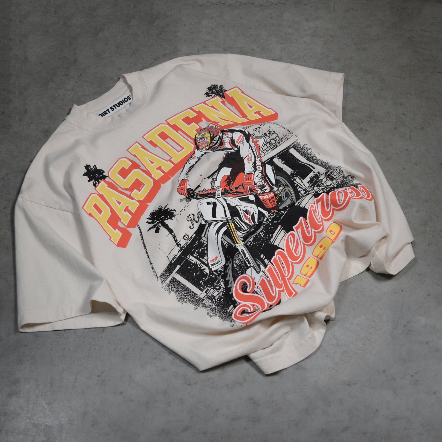 Dirt Studios® 1990 Pasadena Supercross T-Shirt - Vintage Cream