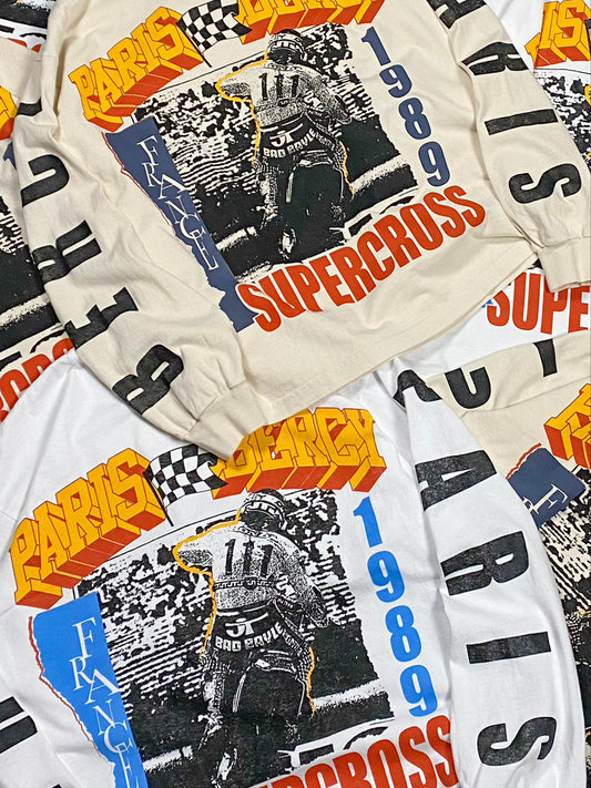 Dirt Studios® 1989 Paris-Bercy Supercross Heavyweight Long Sleeve T-Shirt