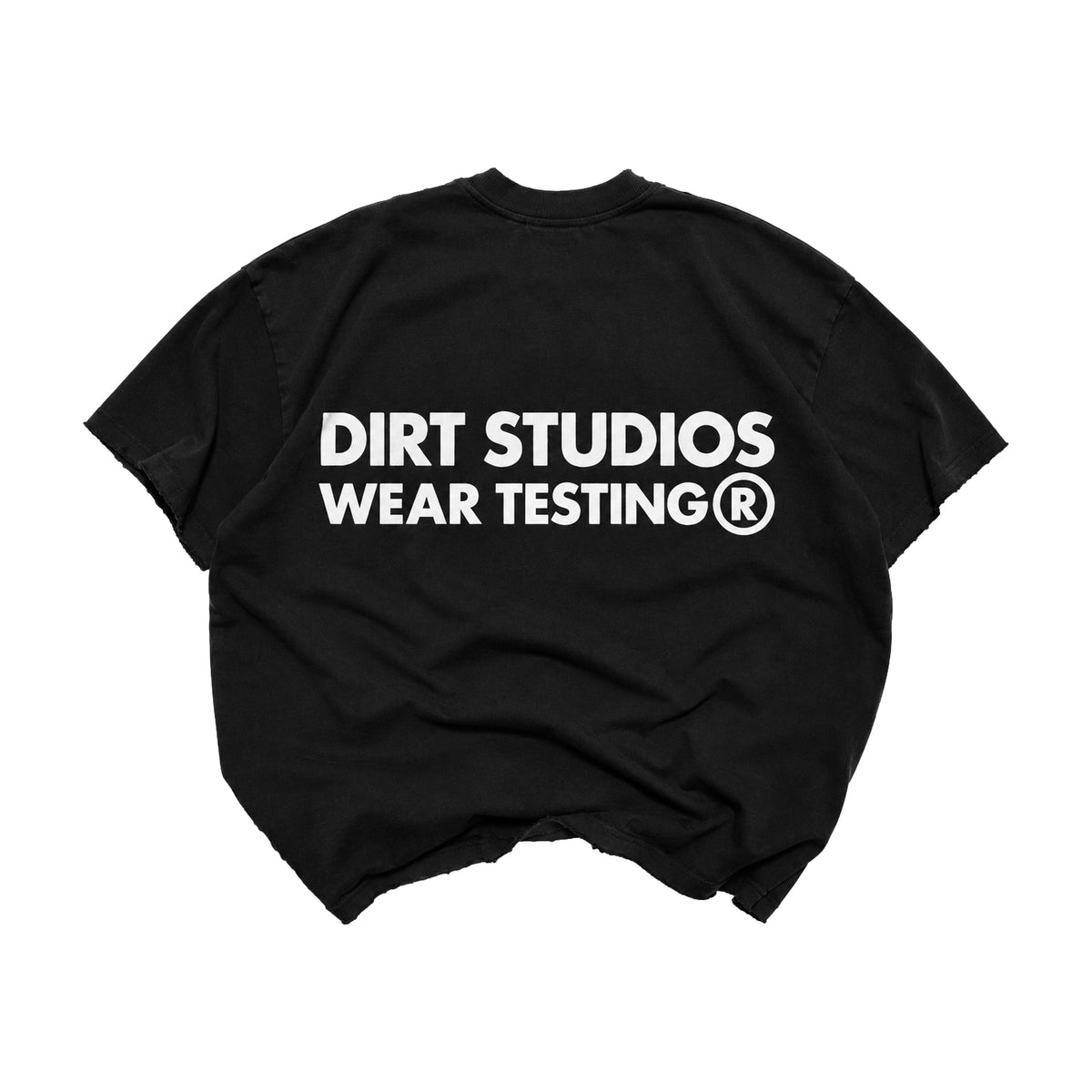 220 GSM Distressed Oversized Single Stitch T-Shirt - Noir