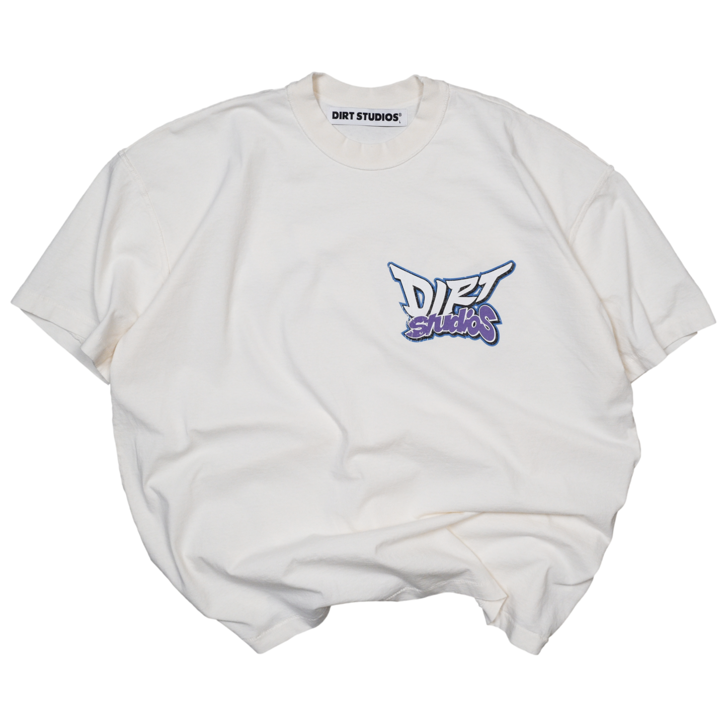 Ninety-Six Oversized Single Stitch T-Shirt - Bone / Tahoe Blue