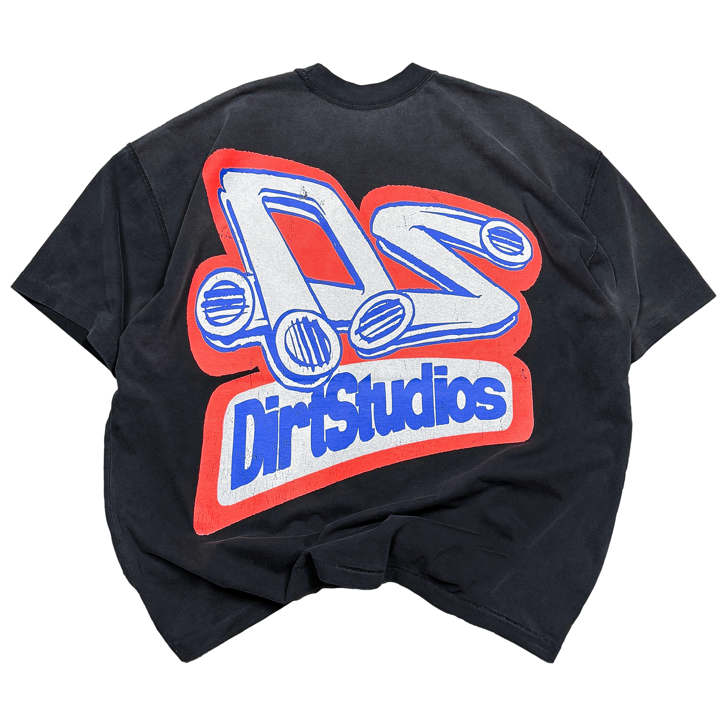 Oversized Single Stitch T-Shirt - Sun Faded Black