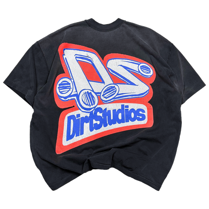 Oversized Single Stitch T-Shirt - Sun Faded Black