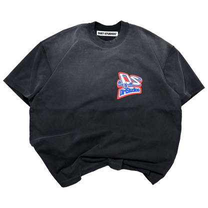 Oversized Single Stitch T-Shirt - Sun Faded Black