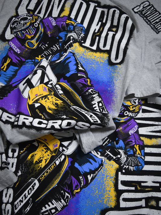 Dirt Studios® 1993 San Diego Supercross T-Shirt - Flo Blue