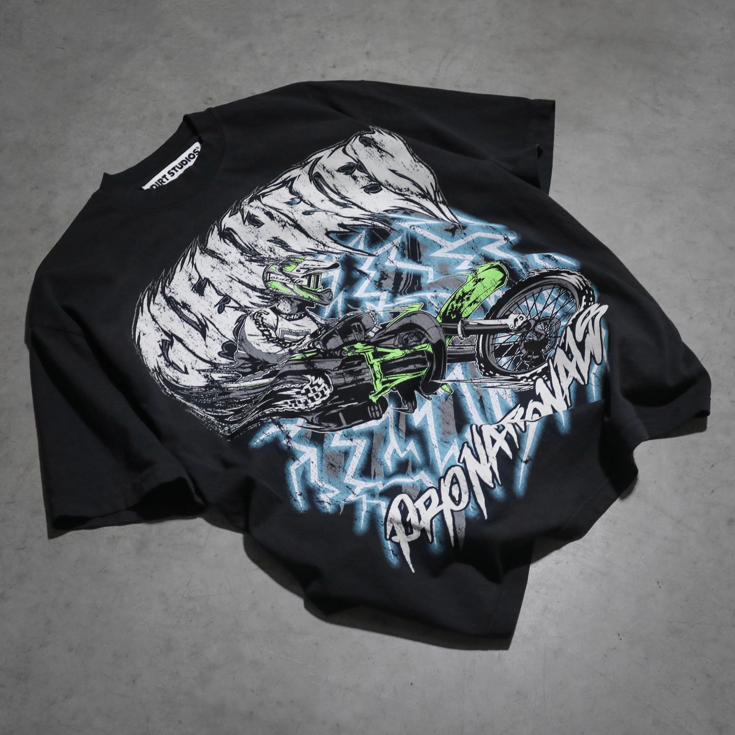 Dirt Studios® 1997 Glen Helen Pro Nationals T-Shirt - Off-Black / Dusty blue