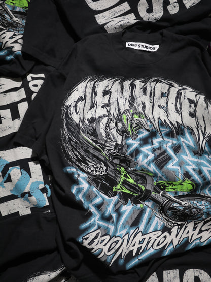Dirt Studios® 1997 Glen Helen Pro Nationals T-Shirt - Off-Black / Dusty blue