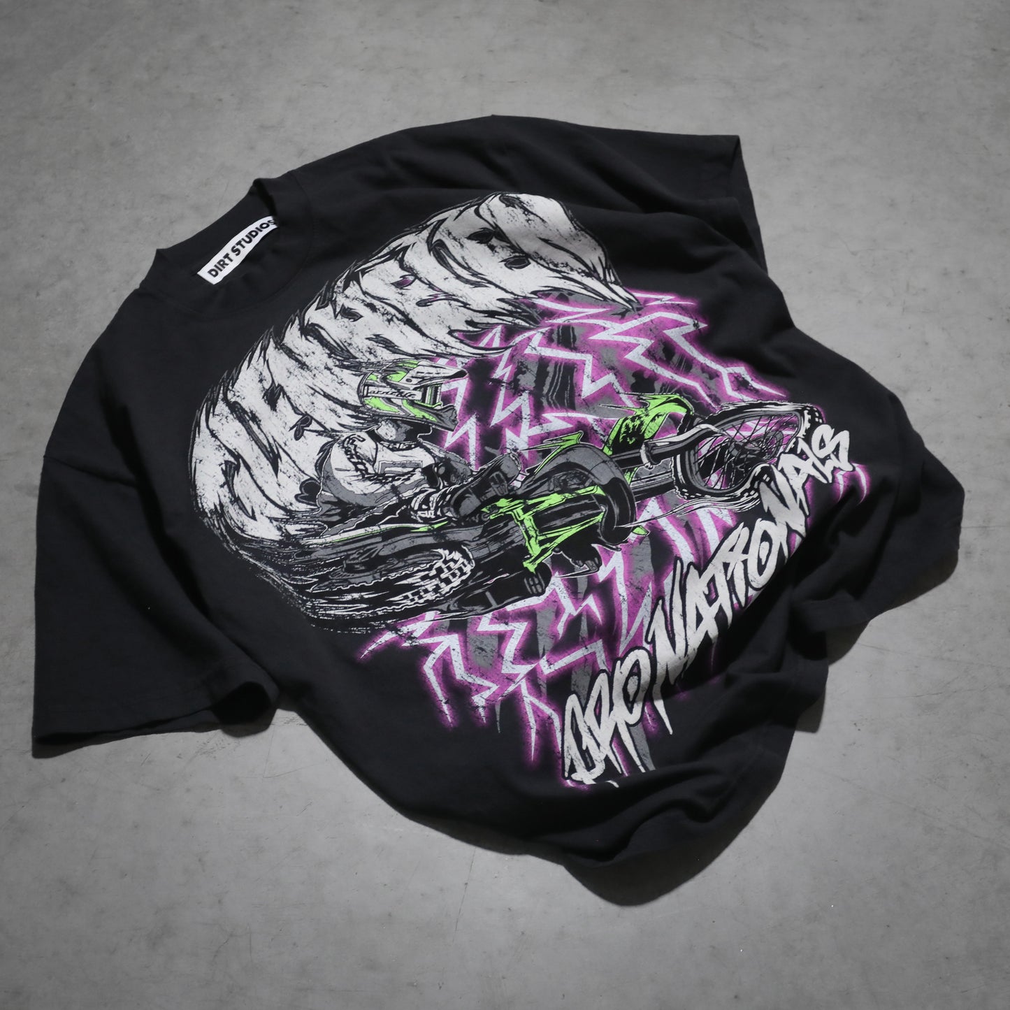 Dirt Studios® 1997 Glen Helen Pro Nationals T-Shirt - Off-Black / Dusty Purple