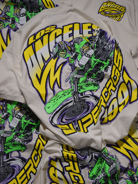 Dirt Studios® 1997 Los Angeles Supercross T-Shirt - Vintage Cream