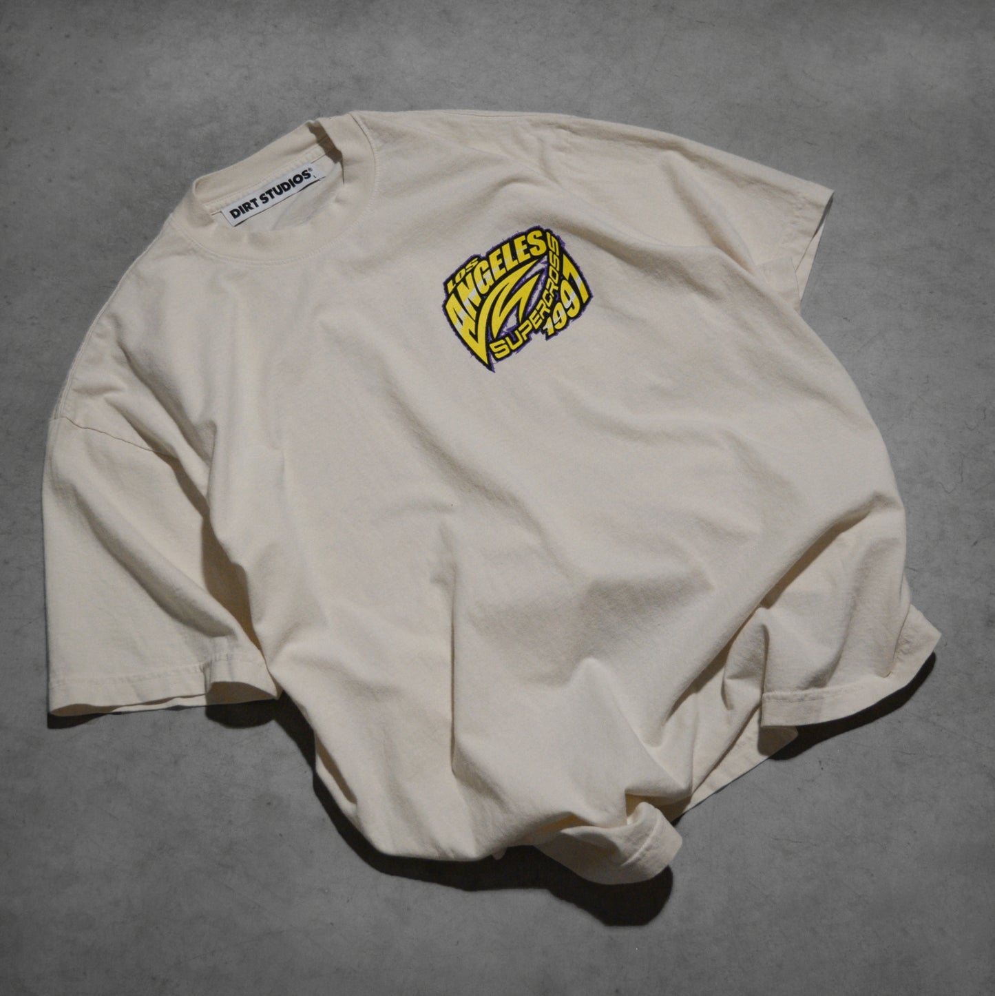 Dirt Studios® 1997 Los Angeles Supercross T-Shirt - Vintage Cream