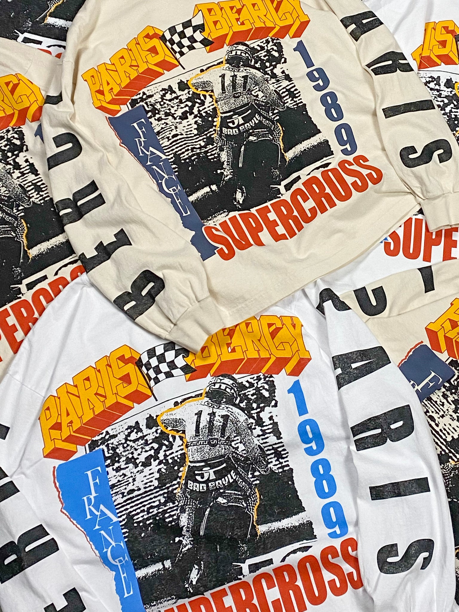 Dirt Studios® 1989 Paris-Bercy Supercross Heavyweight Long Sleeve T-Shirt