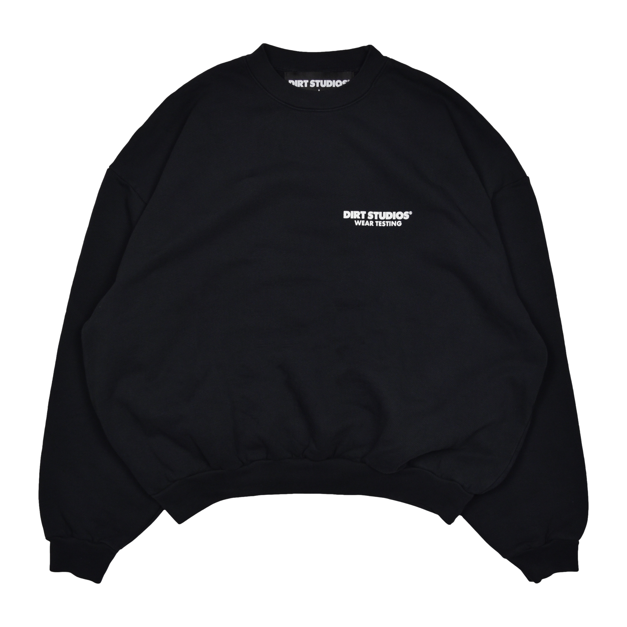 540 GSM Oversized Crewneck Sweatshirt - Washed Black