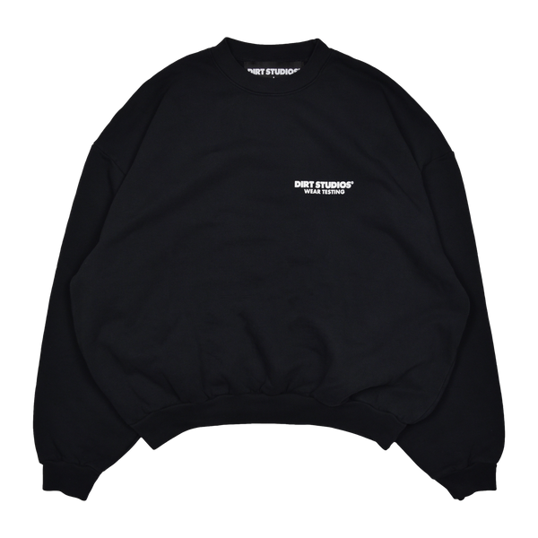 540 GSM Oversized Crewneck Sweatshirt - Washed Black