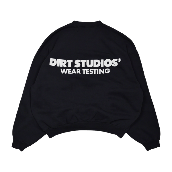 540 GSM Oversized Crewneck Sweatshirt - Washed Black