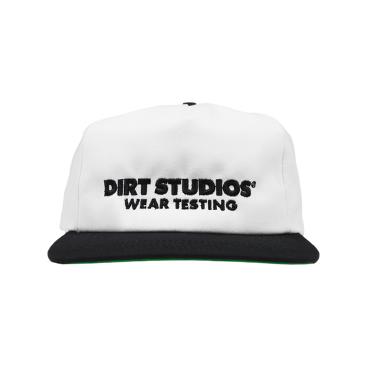 Unsructured 5 Panel Snapback - White/Black