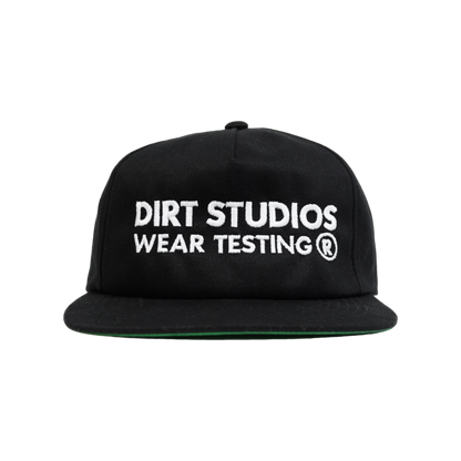 Unsructured 5 Panel Snapback - Black