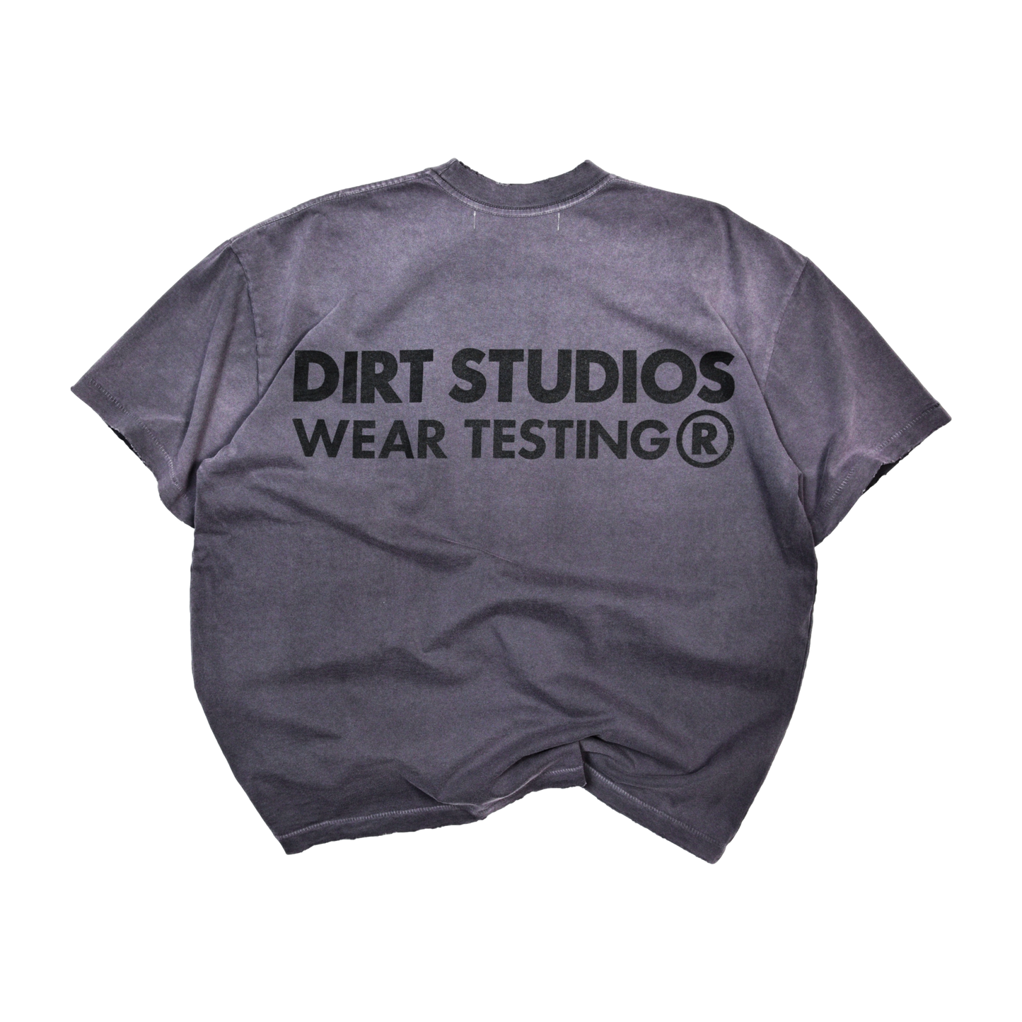 220 GSM Distressed Oversized Single Stitch T-Shirt - Vintage Plum