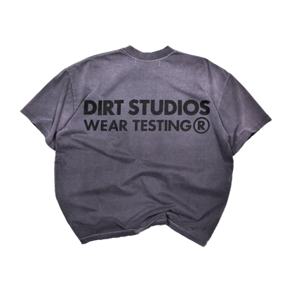 220 GSM Distressed Oversized Single Stitch T-Shirt - Vintage Plum