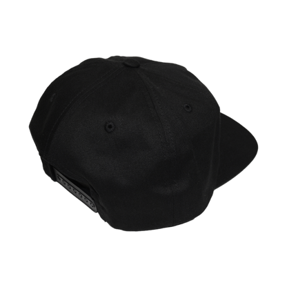 Unsructured 5 Panel Snapback - Black