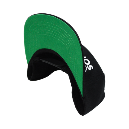 Unsructured 5 Panel Snapback - Black