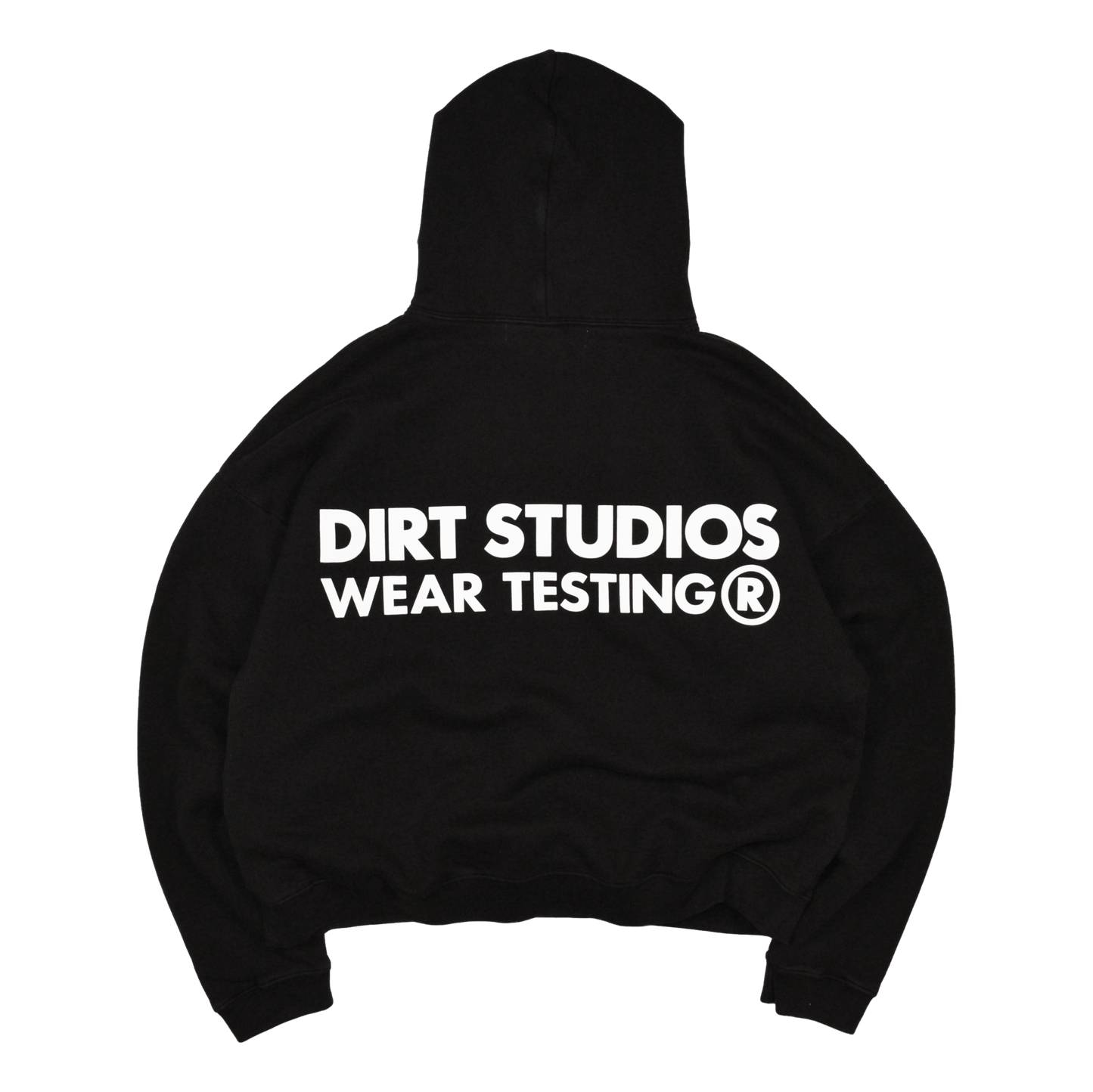 400 GSM Boxy Cropped Hooded Sweatshirt - Black