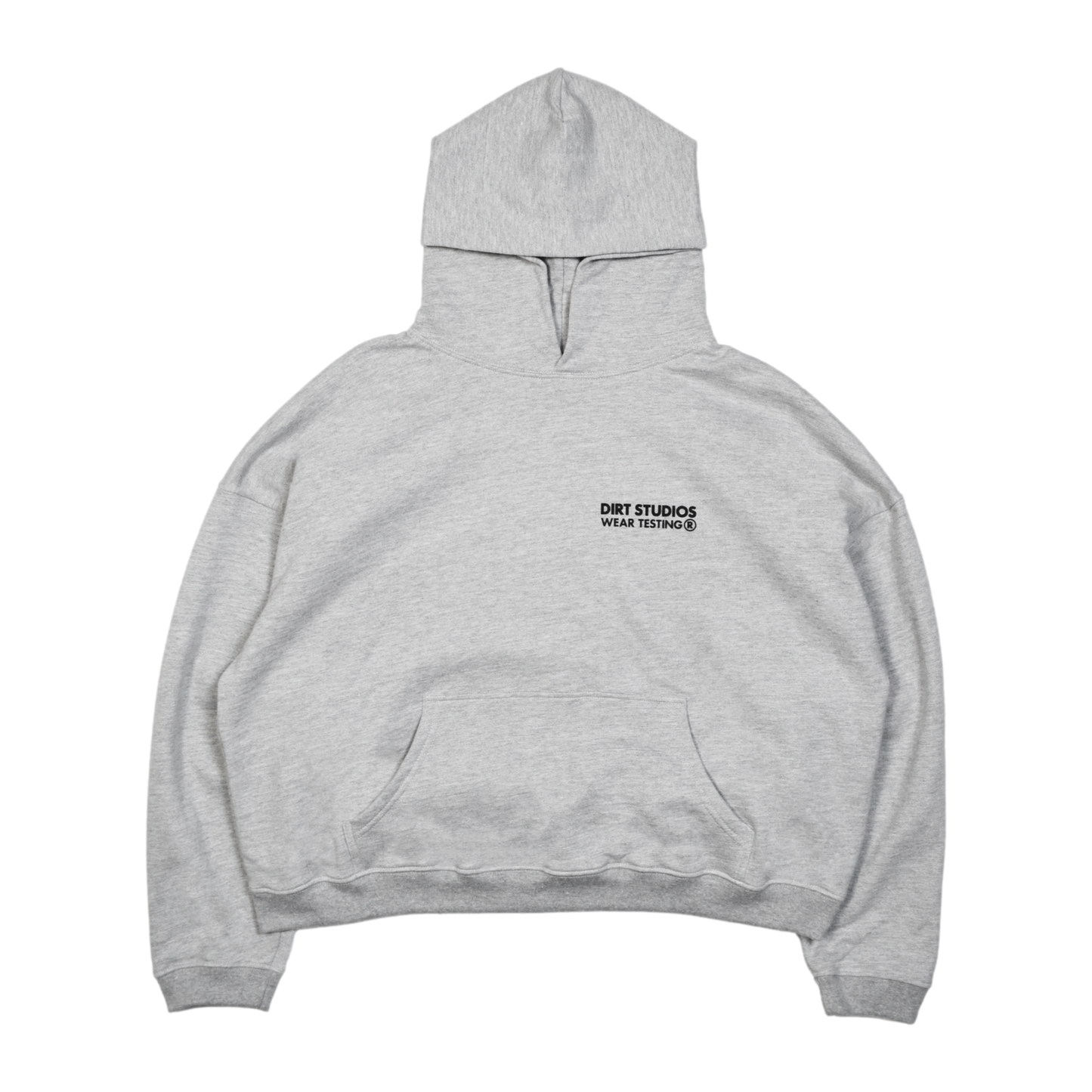 400 GSM Boxy Cropped Hooded Sweatshirt - Heather Grey