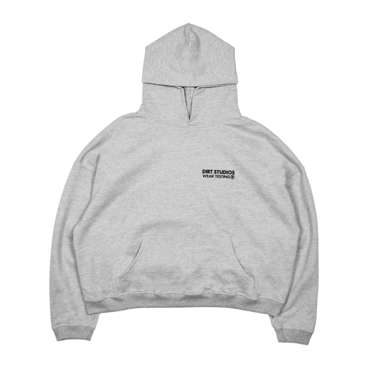 400 GSM Boxy Cropped Hooded Sweatshirt - Heather Grey