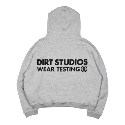 400 GSM Boxy Cropped Hooded Sweatshirt - Heather Grey