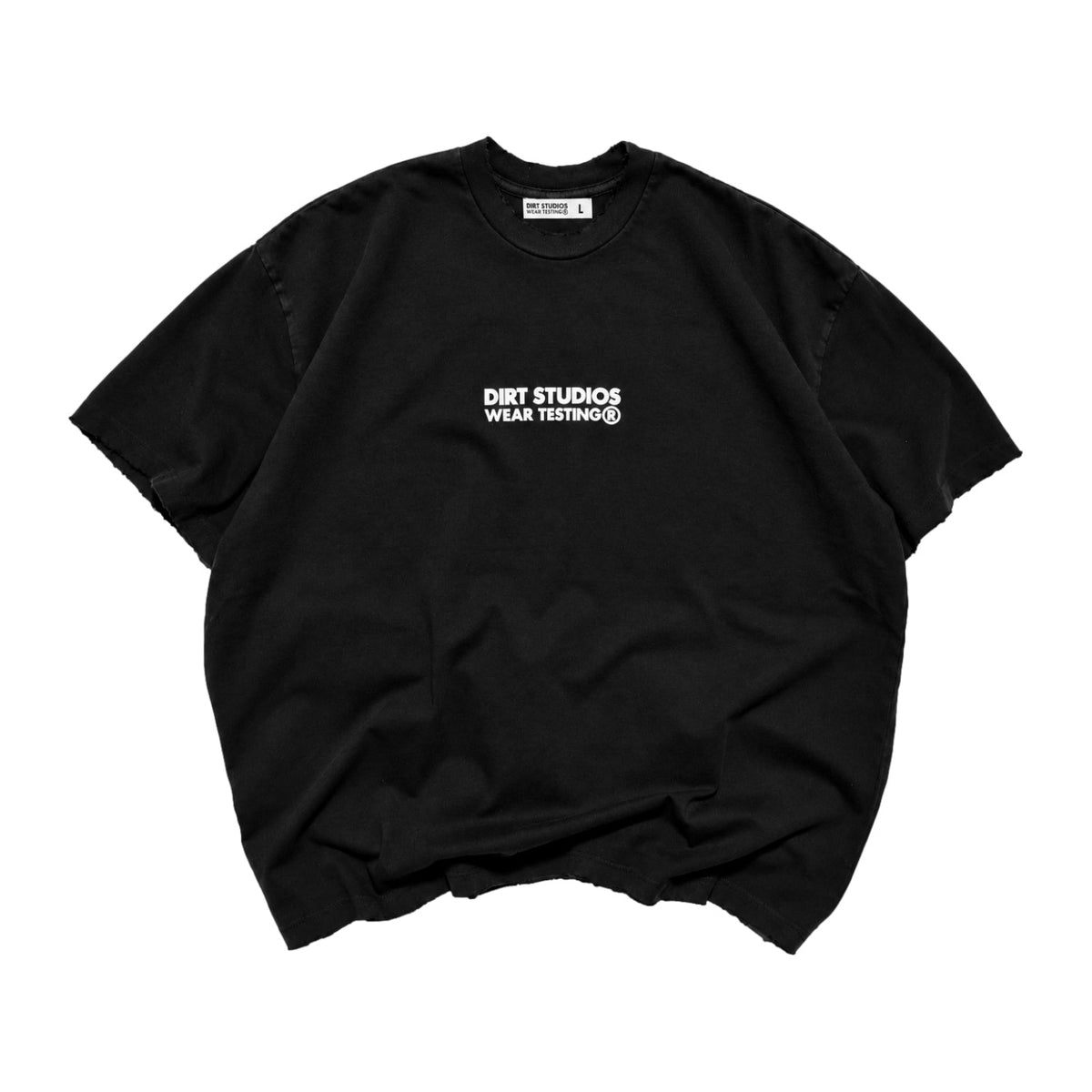220 GSM Distressed Oversized Single Stitch T-Shirt - Noir