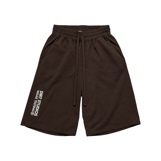 400 GSM French Terry Oversized Long Shorts - Dirt