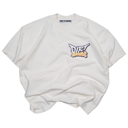 Oversized Single Stitch T-Shirt - Bone / Purple Rain