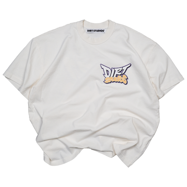 Ninety-Six Oversized Single Stitch T-Shirt - Bone / Purple Rain