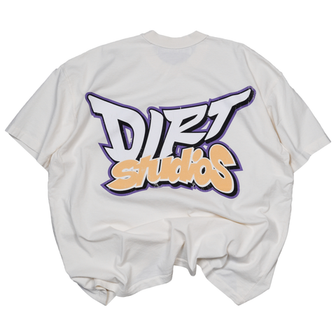 Ninety-Six Oversized Single Stitch T-Shirt - Bone / Purple Rain