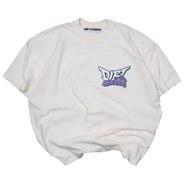 Ninety-Six Oversized Single Stitch T-Shirt - Bone / Tahoe Blue