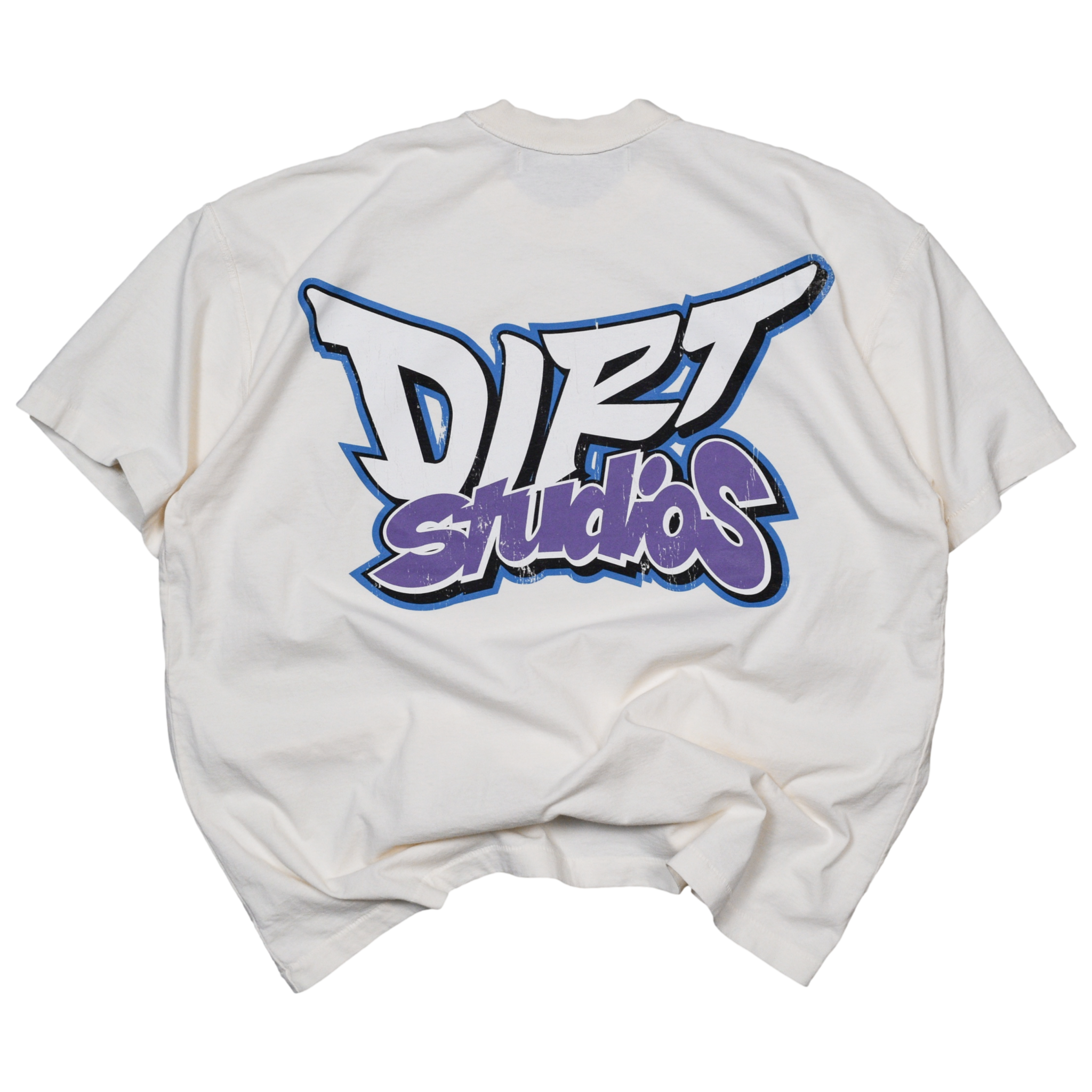 Ninety-Six Oversized Single Stitch T-Shirt - Bone / Tahoe Blue