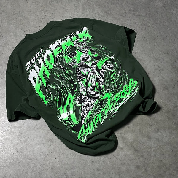 Dirt Studios® 2001 Phoenix Supercross T-Shirt - Forest Green