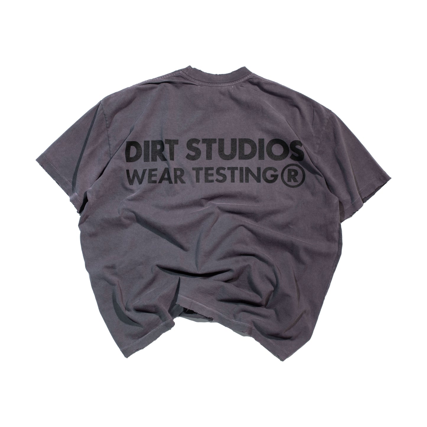 220 GSM Distressed Oversized Single Stitch T-Shirt - Faded Plum
