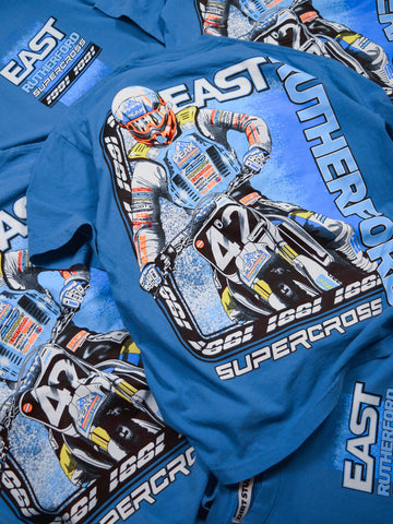 Dirt Studios® 1991 East Rutherford Supercross T-Shirt - Vintage Royal