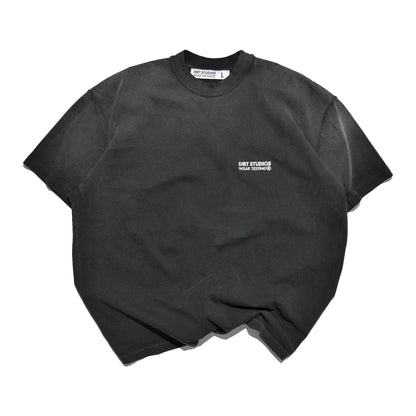 220 GSM Reverse Single Stitch T-Shirt - Faded Black