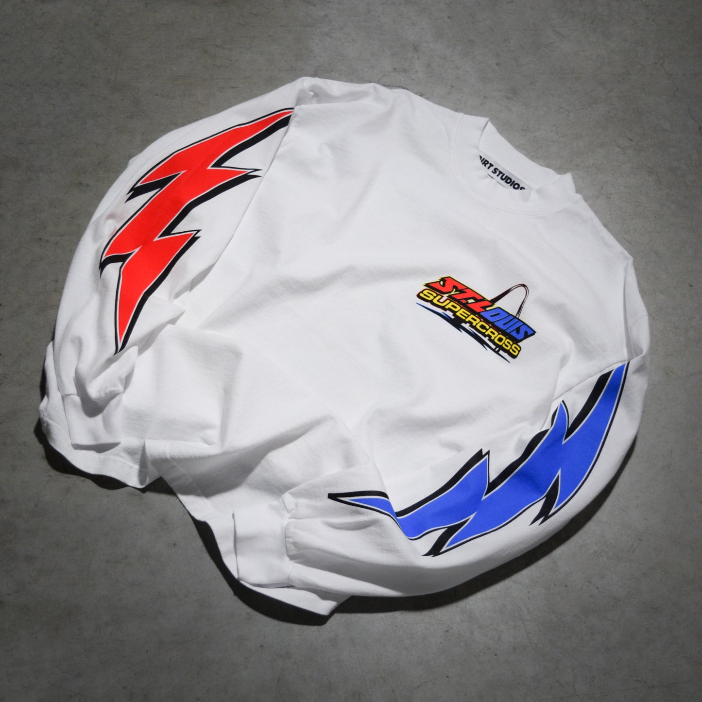 Dirt Studios® 2015 St. Louis Supercross Heavyweight Long Sleeve T-Shirt - White