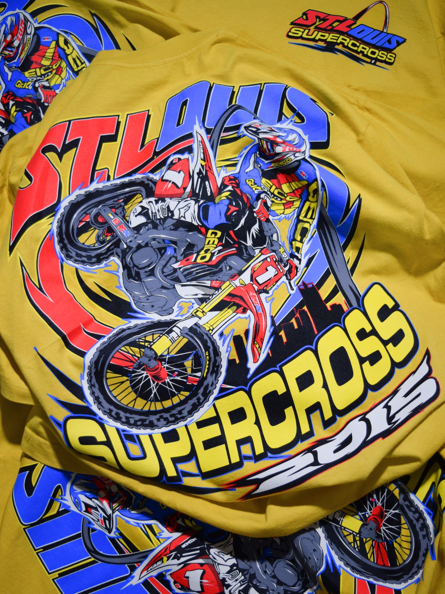 Dirt Studios® 2015 St. Louis Supercross T-Shirt - Vintage Yellow