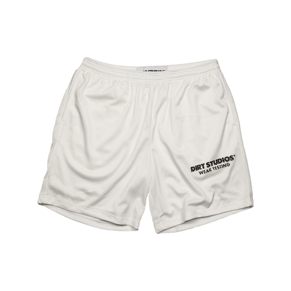200 GSM Lined Mesh Shorts - Off-White