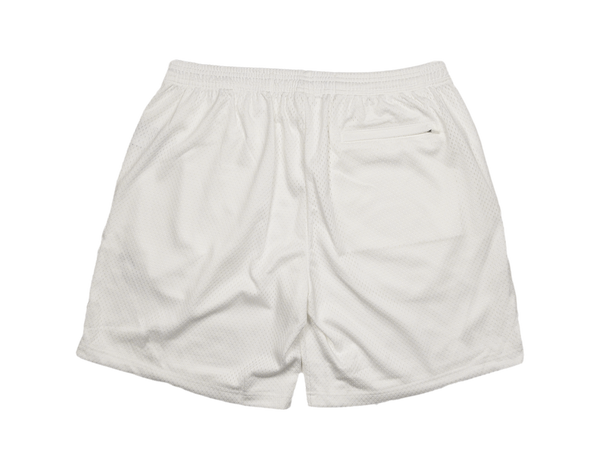 200 GSM Lined Mesh Shorts - Off-White