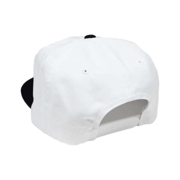 Unsructured 5 Panel Snapback - White/Black