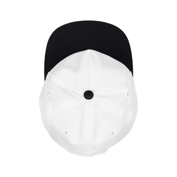 Unsructured 5 Panel Snapback - White/Black