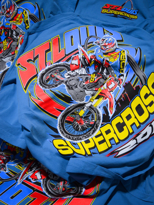 Dirt Studios® 2015 St. Louis Supercross T-Shirt - Vintage Royal
