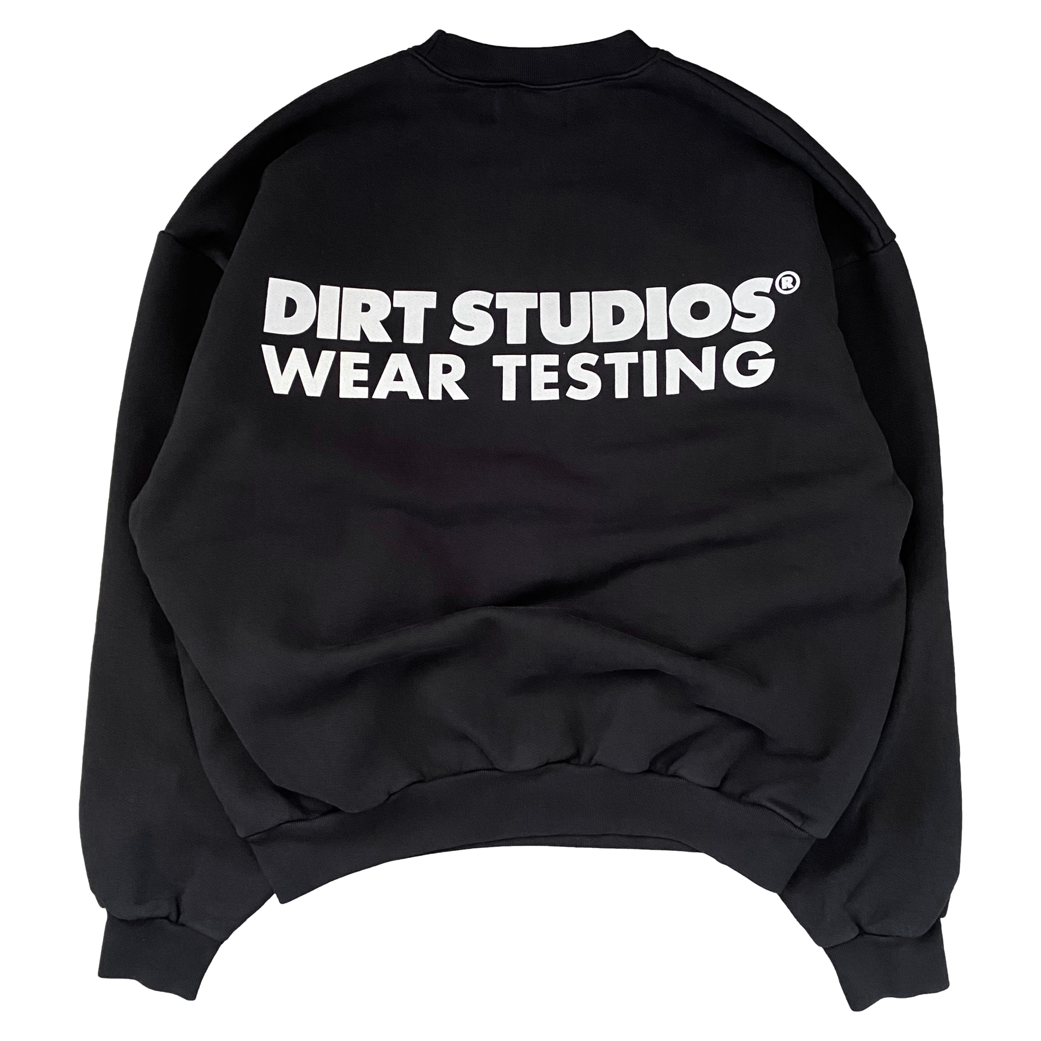 WEAR TESTING Oversized Crewneck Sweatshirt - Washed Black