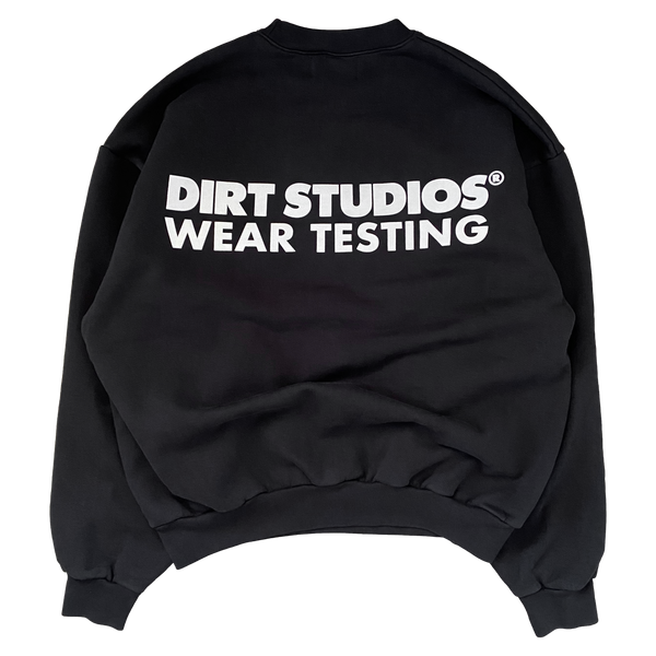 WEAR TESTING Oversized Crewneck Sweatshirt - Washed Black