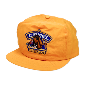 NOS 1990 Camel Supercross Unstructured Nylon Snapback Hat